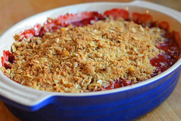Crumble fraise rhubarbe au thermomix