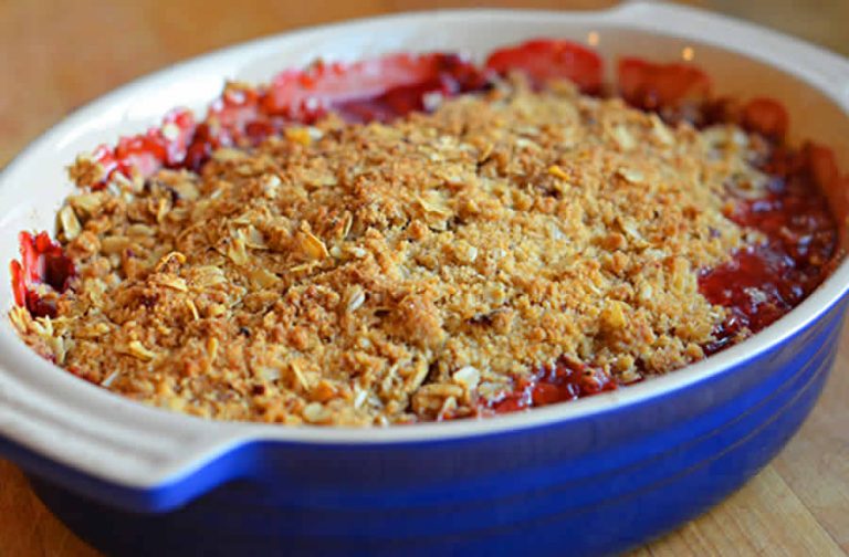 Crumble fraise rhubarbe au thermomix