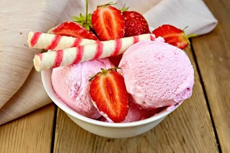 Crème glacée fraise au thermomix