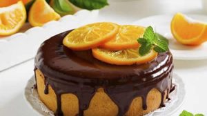 Gâteau à l'orange nappé chocolat au thermomix