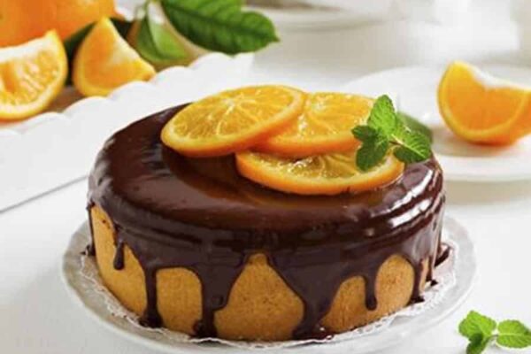 Gâteau à l'orange nappé chocolat au thermomix