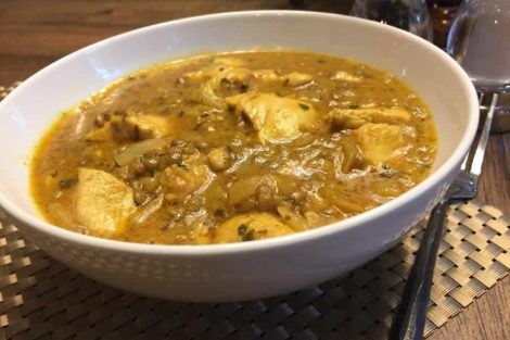 Poulet au curry et aux lentilles au thermomix