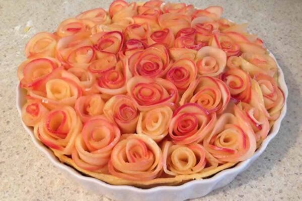 Tarte aux fleurs de pommes au thermomix