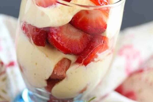 Trifle aux Fraises citron et mascarpone au thermomix