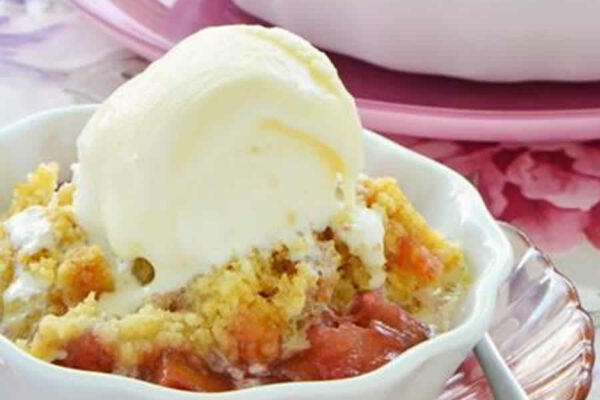 Crumble à la rhubarbe au thermomix