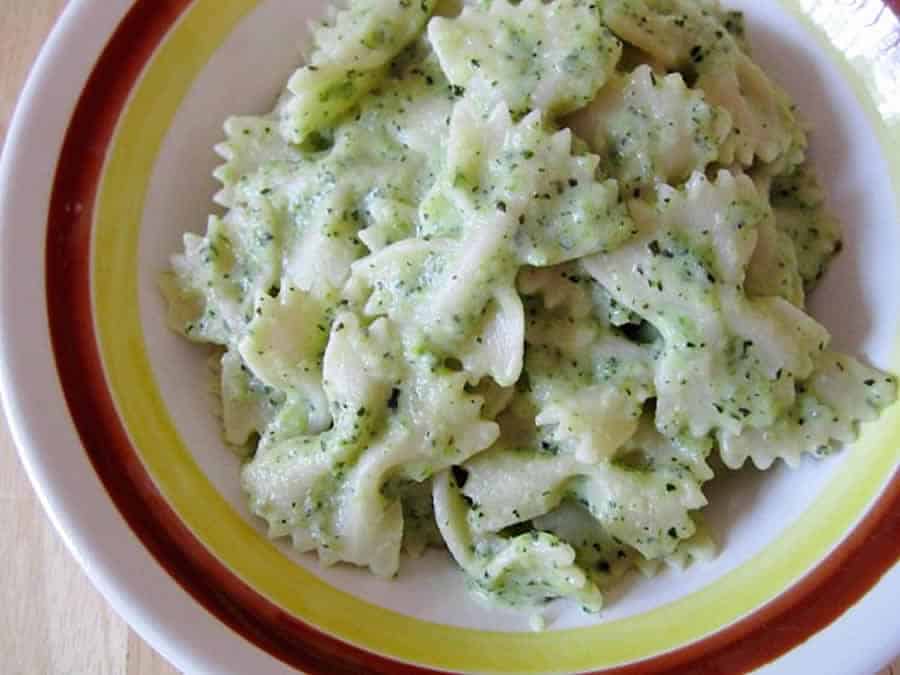 Farfalle à la crème de courgettes au thermomix