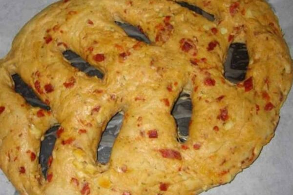 Fougasse au chorizo au Thermomix