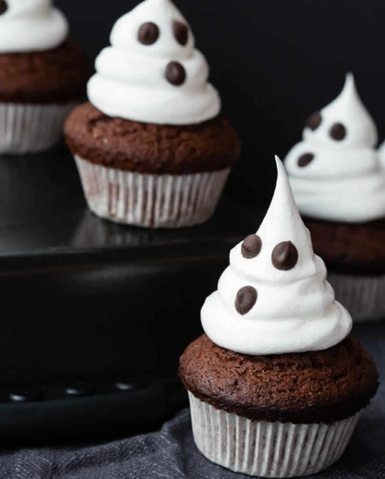 Cupcakes fantômes d'Halloween au thermomix