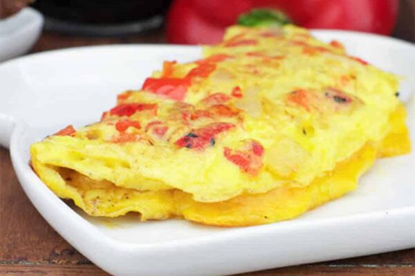 Omelette aux poivrons