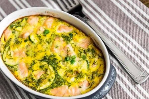 Clafoutis de saumon aux poireaux au thermomix