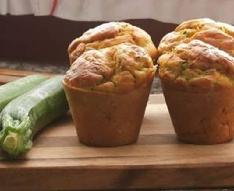Muffins courgettes au coeur de kiri au thermomix