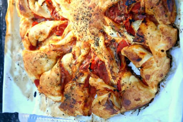 Pizza soleil torsadée au thermomix