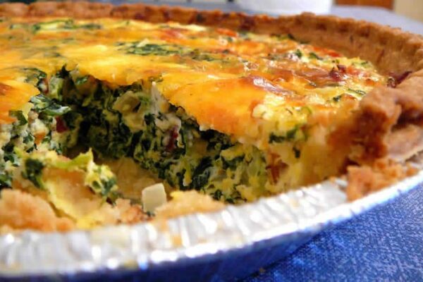 Quiche d'épinards et lardons au thermomix
