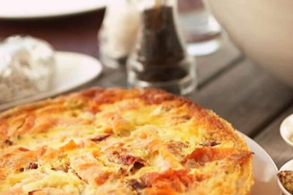 Quiche sans pâte aux lardons et poireaux au thermomix