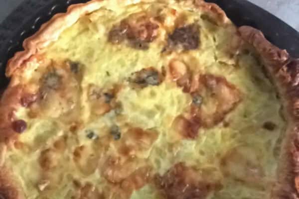 Tarte aux courgettes et à la fourme d'ambert au thermomix
