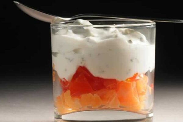 Verrine de saumon St Môret au Thermomix