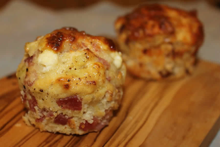 Muffins salés aux lardons et comté au thermomix