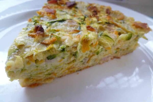 Quiche aux courgettes et lardons au thermomix