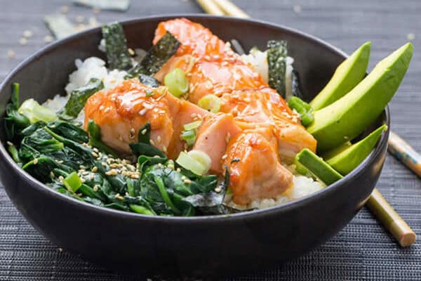 Saumon et avocat sauce teriyaki au Thermomix