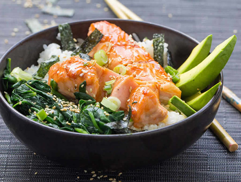 Saumon et avocat sauce teriyaki au Thermomix