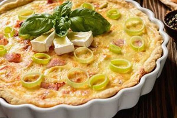 Tarte aux poireaux et lardons au thermomix