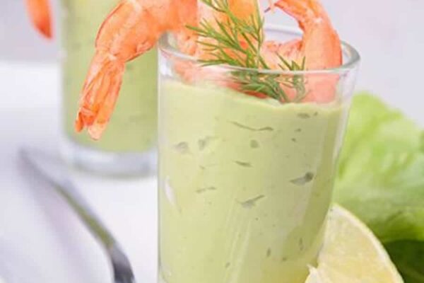 Verrines d'avocat et crevettes au thermomix