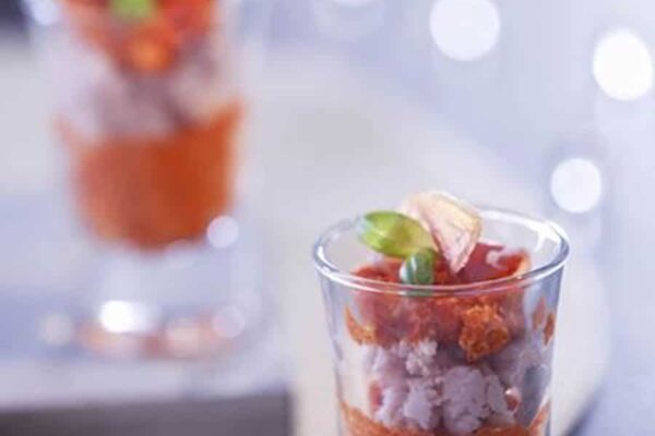 Verrines de jambon et de tomates au thermomix