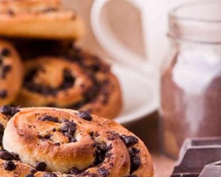 Brioches escargots aux pépites de chocolat au thermomix