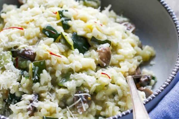 Risotto aux champignons de paris et courgettes au thermomix