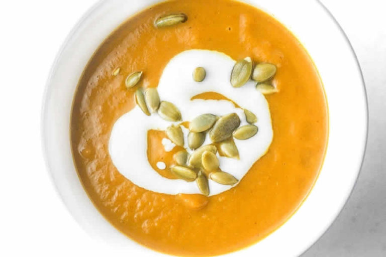 Velouté de potimarron au coco et curry au thermomix