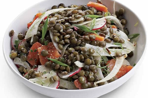 Salade de lentilles au saumon Recette WW