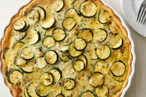 Tarte courgette chèvre et miel au Thermomix