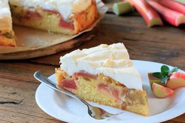 Tarte à la rhubarbe alsacienne meringuée au Thermomix