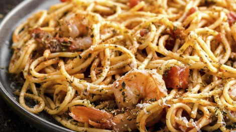 Spaghettis aux crevettes au Thermomix