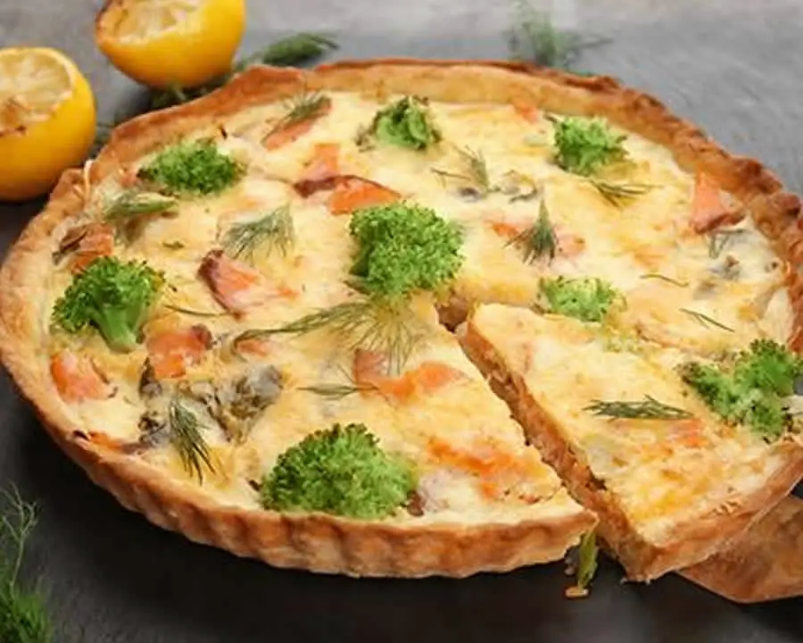 Quiche au saumon et brocolis au Thermomix