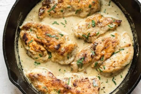 Escalope de poulet léger à la moutarde