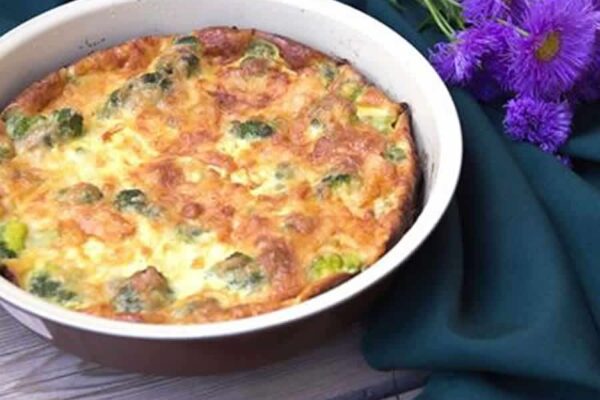 Quiche au brocoli et lardons Recette WW