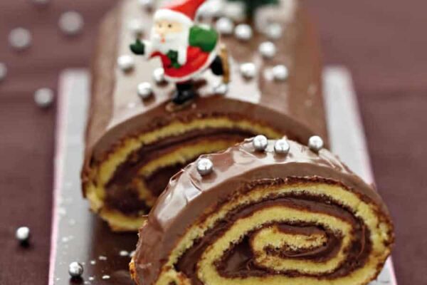 Bûche de Noël choco-marrons au thermomix