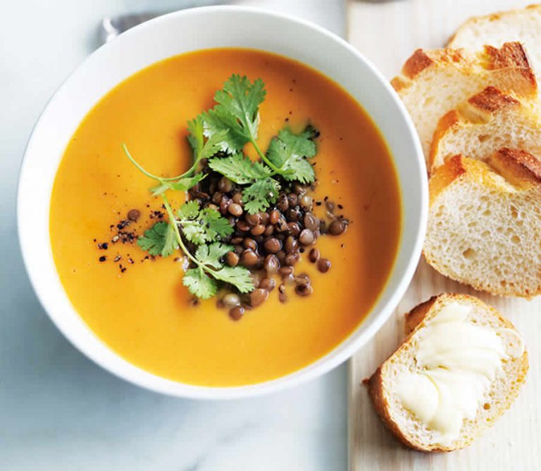 Velouté de lentilles corail au curry au Thermomix