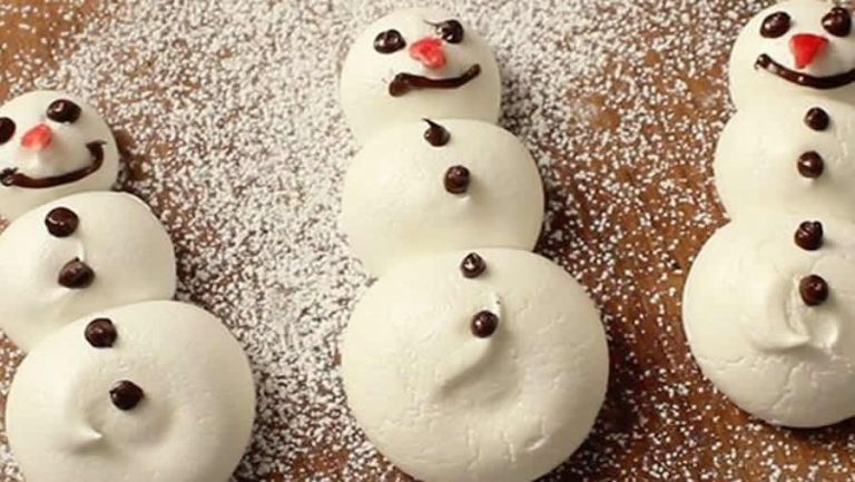 Bonhomme de neige en meringue au Thermomix