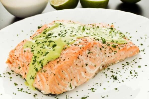 Saumon à la crème d'ail au Thermomix