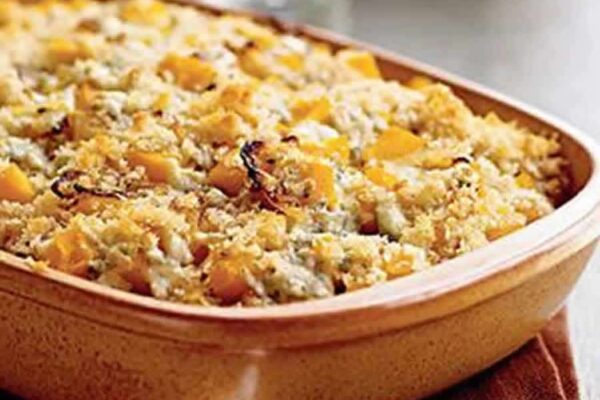 Crumble de butternut au chorizo au Thermomix