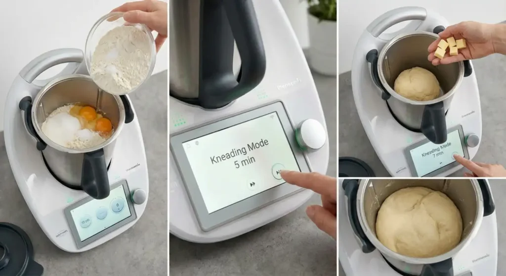 Pétrissage de la pâte Pétrissage de la pâte