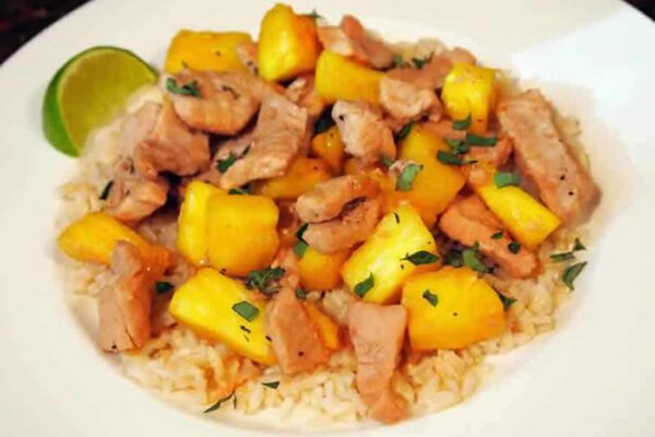 Filet mignon de porc à l'ananas au Thermomix