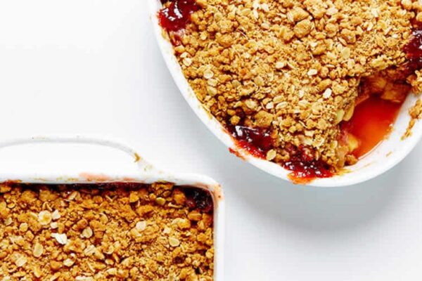 Crumble aux pommes et aux fraises au Thermomix