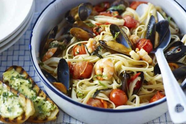 Pâtes aux fruits de mer au Thermomix