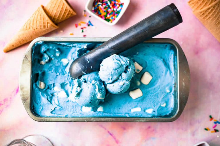 Crème Glacée aux Bonbons Schtroumpfs au Thermomix