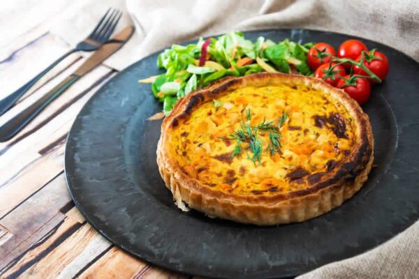 Quiche au saumon et aux épinards WW