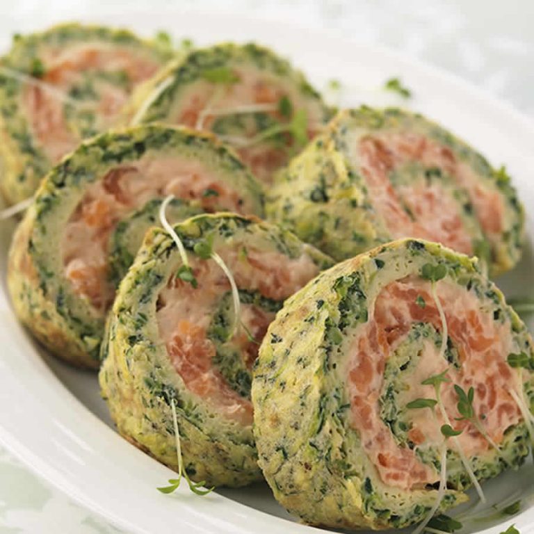 Roulé de courgettes au fromage et au saumon fumé au Thermomix