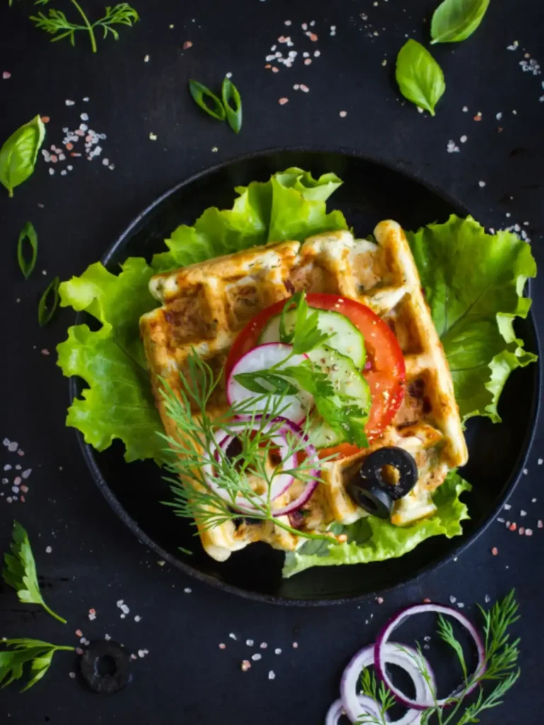 Gaufres salés aux Tomates & Basilic